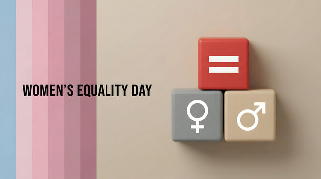 Women's equality day, gender equality concept