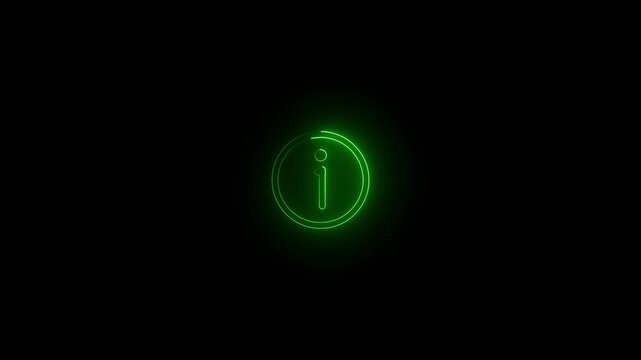 Attractive Info icon animation on a Black background HD on Black background