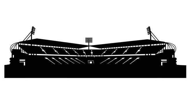 Stadium, sports arena, athletic field, illustration, EPS vector isolated on White Background