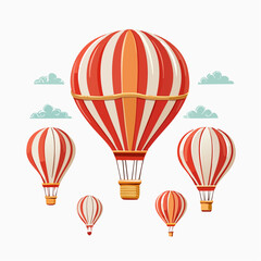 Naklejka premium Hot Air Balloons in the Sky