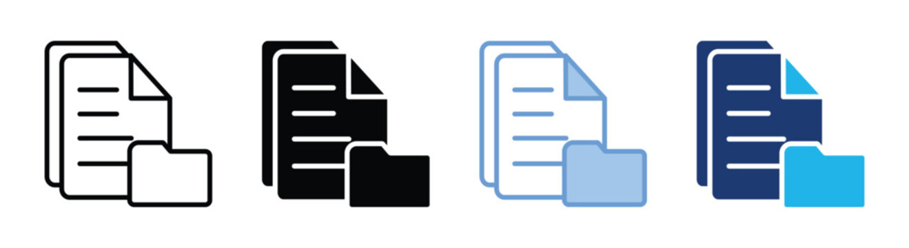 Documentation icon set multiple style collection