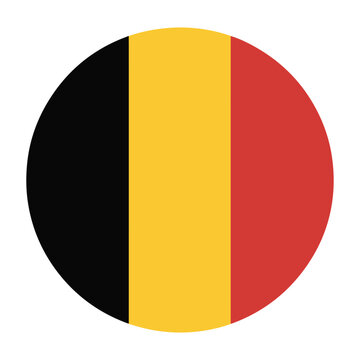 round belgium flag icon