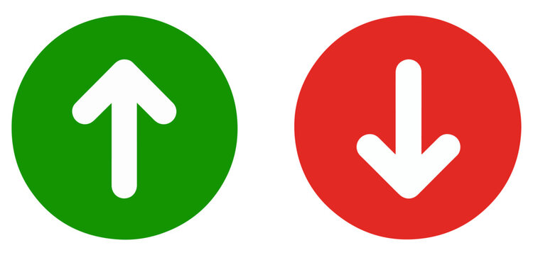 green red arrow button vector
