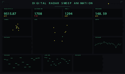 Futuristic space station control panel interface with orbital telemetry data vector illustration © Taky