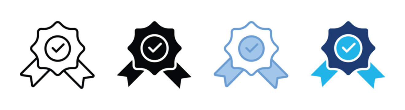 Quality control icon set multiple style collection