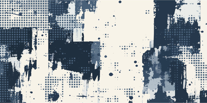 Creative abstract colorful urban seamless pattern