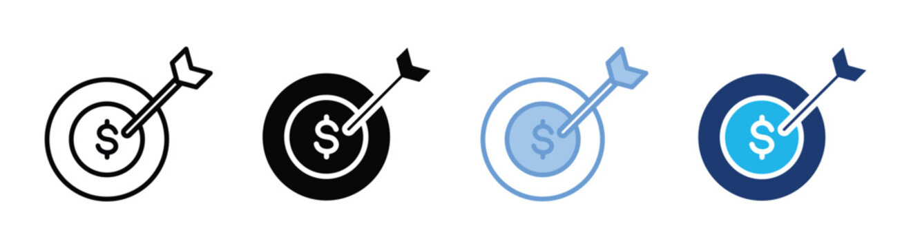 Target icon set multiple style collection