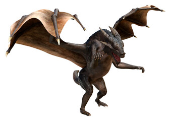 Fototapeta premium 3D Rendering Fairy Tale Dragon on White