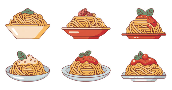 Set of four cartoon fruit and vegetable gift baskets with holiday decorations Vector