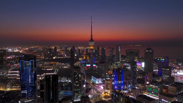 Kuwait Skyline Aerial View
