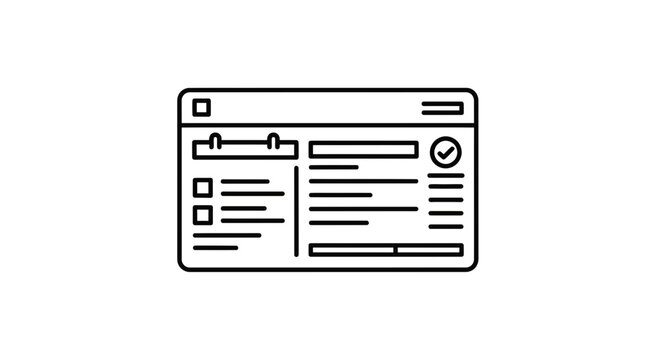 Online survey form with checkboxes and progress bar, digital interface