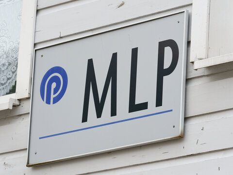 Germany, Clausthal - Zellerfeld, May 13. 2026, MLP SE sign, Headquartered in Wiesloch, it is a financial services group