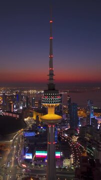 Kuwait Skyline Aerial View