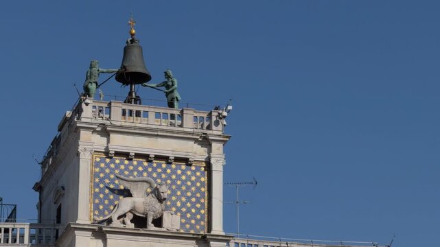 Static View of Saint Mark Bell Tower in Venice