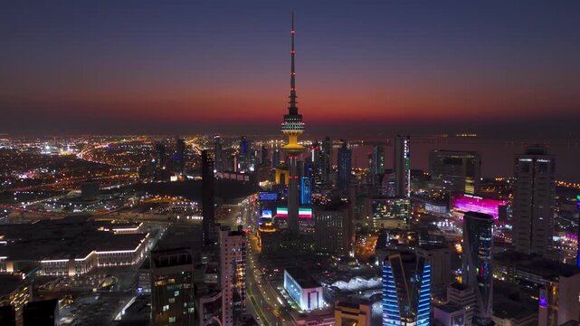 Kuwait Skyline Aerial View