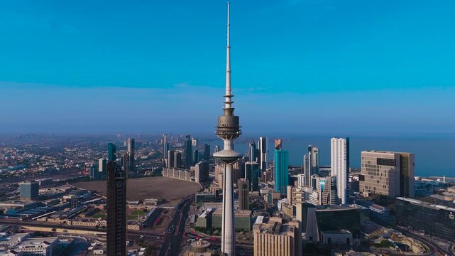 Kuwait Skyline Aerial View