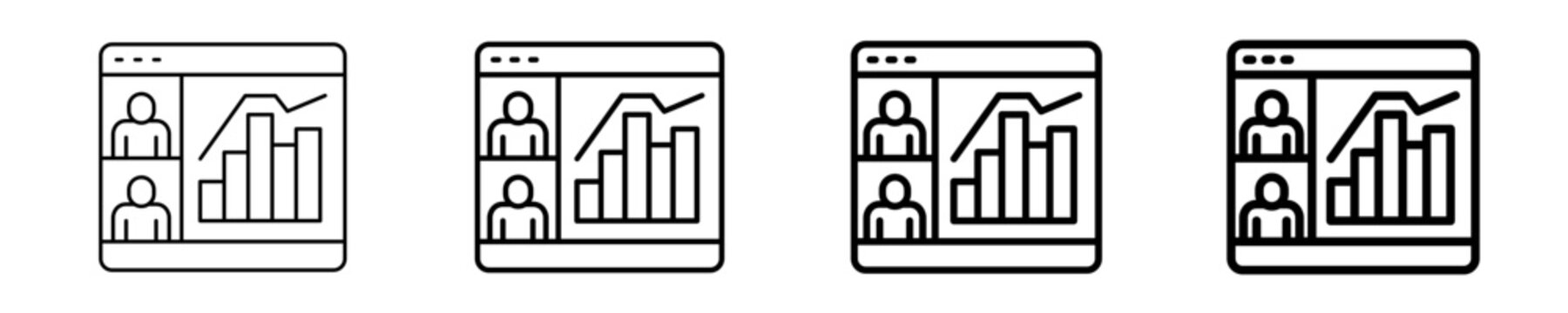 Data Analytics Dashboard Icon Set Different Style Collection