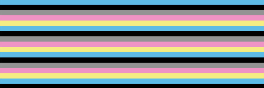 Colorful seamless pattern diagonal striped background with Polygender flag colors.Wallpaper vector.