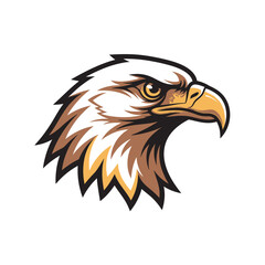 Fototapeta premium Eagle Head Vector Illustration Isolated on White