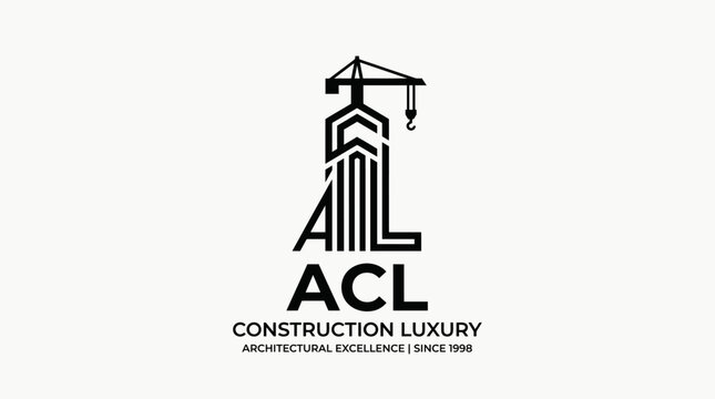 Luxury Construction Company Logo Design.