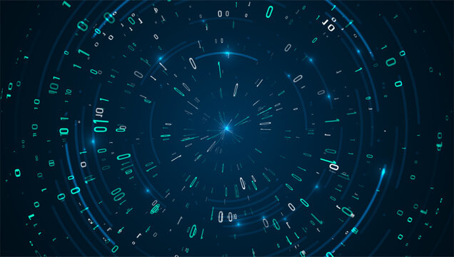 Abstract big data visualization. Big data code representation. Graphic concept for your design