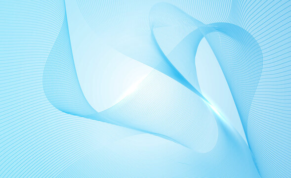 Abstract blue wave lines. Modern shape cover. Graphic concept for your design.