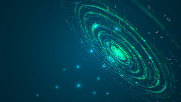 Abstract big data visualization. Science globe network data. Graphic concept for design