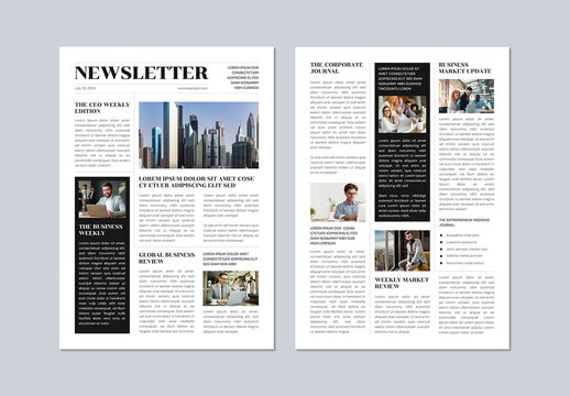 Business Newsletter Template Layout