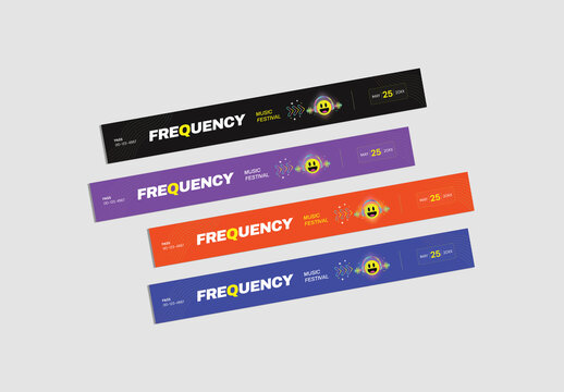 Event Wristband Ticket Pass Design Layout