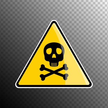 Hazard Warning Skull Crossbones Sign Transparent Background