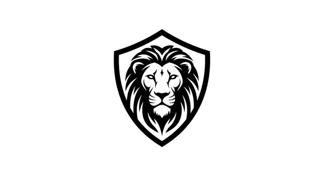 Lion Head Logo Emblem Design.