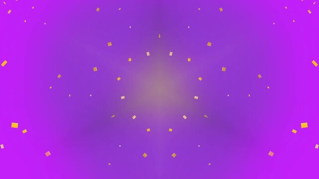 Vibrant purple background with yellow spots and a glowing center