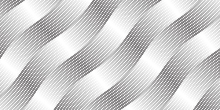 Monochrome black and white zig zag wave pattern featuring a detailed woven line texture effect