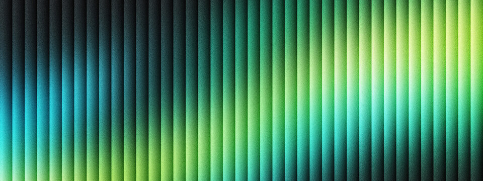 Abstract vertical line background with glowing cyan and lime green light. Modern geometric pattern with soft gradient stripes. Futuristic neon texture for digital banners and tech wallpaper.