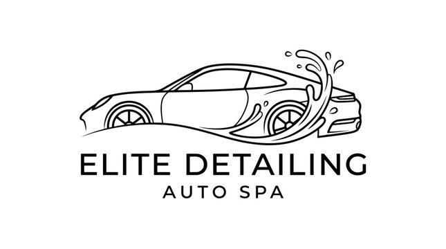 Elite Detailing Auto Spa Logo Design.