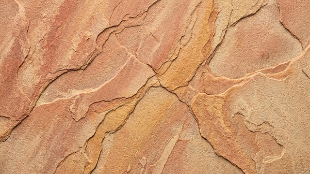 Natural Sandstone Texture Background with Layered Rock Surface