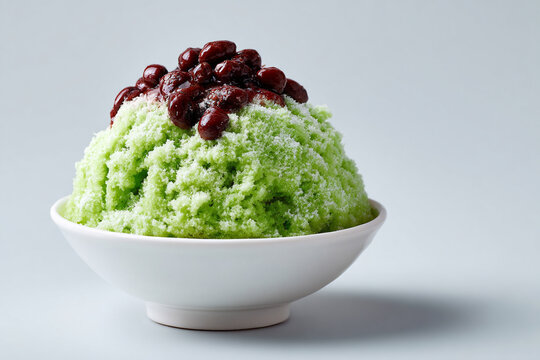Korean matcha bingsu dessert