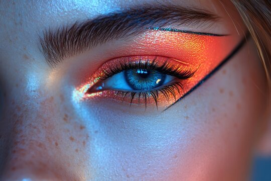 Exploring colorful eyeshadow and eyeliner trends in bold and graphic styles for modern looks