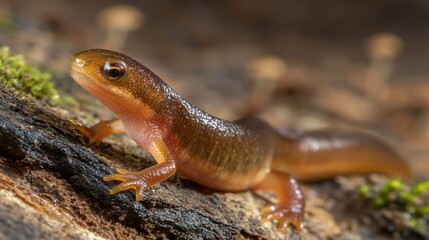 Fototapeta premium Close-up of a Colorful Salamander in Nature