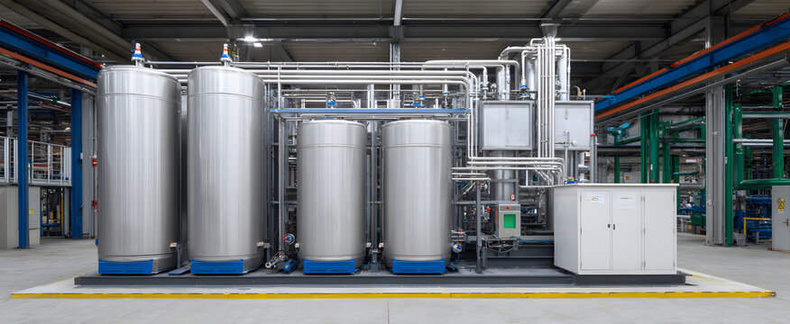 The chemical mixing station hums with cold precision and relentless energy.