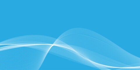 Fototapeta premium Abstract light blue background featuring soft white wavy lines for clean modern business presentations corporate headers and digital designs 