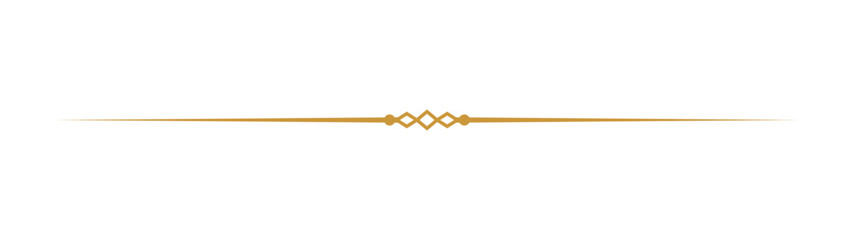 Minimal luxury divider line ornament. Elegant golden geometric separator design. Thin decorative horizontal border element © Orvix