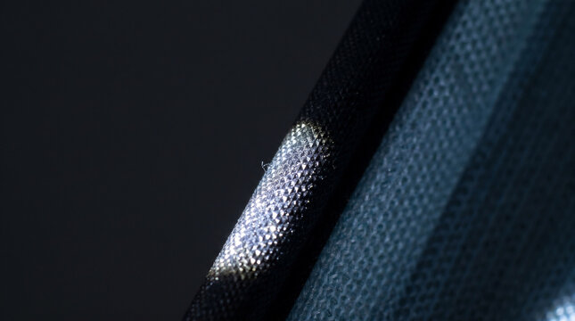 Micro‑Prismatic Reflective Edge Trim on Ice‑Blue Mesh &ndash; Reflective Trim &ndash; Night Visibility &ndash; Night Run Low‑Angle Spotlight