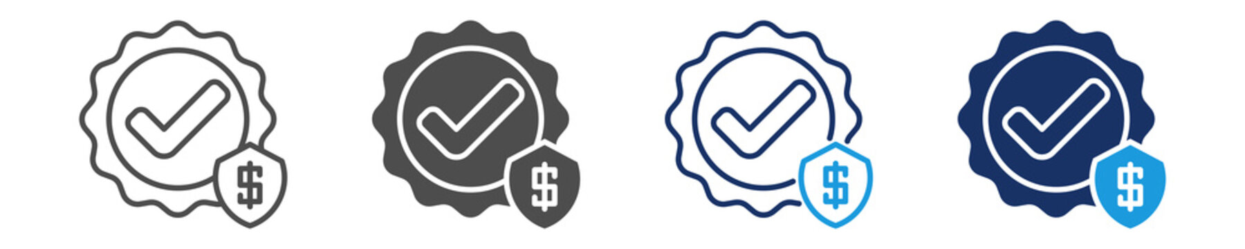 guarantee icon set with multi concept