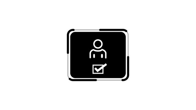 Glowing Know your customer (KYC) concept. Businessman use laptop with identity verification symbol for Increase financial security and access personal financial data. Biometrics security.