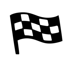 Fototapeta premium Checkered flag icon representing race finish line and success