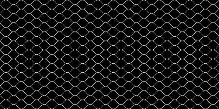 Net texture pattern on white background. Net texture pattern for backdrop and wallpaper. Realistic net pattern with black squares. Geometric background, vector Eps10