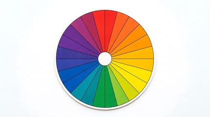 Obraz premium Vibrant Color Wheel Spectrum on White Background