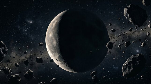 moon in space