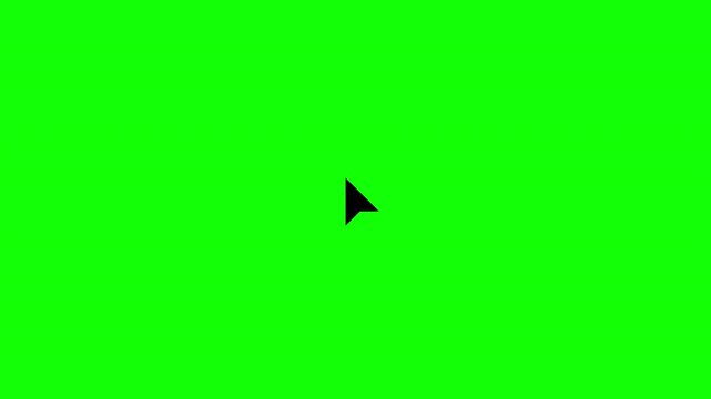 Mouse cursor double click animation with transparent alpha channel. Clean UI pointer for overlays, tutorials, software demos, and interface presentations, horizontal, 4K.